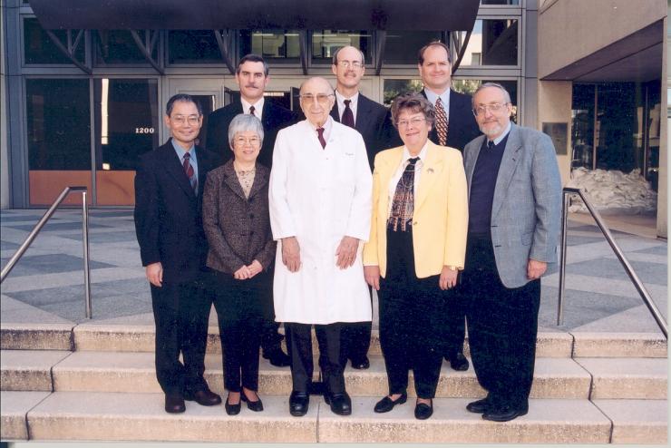 debakeyawards-2002recipients Winners of the 2002 Michael E. DeBakey, M.D., Excellence in Research Awards.